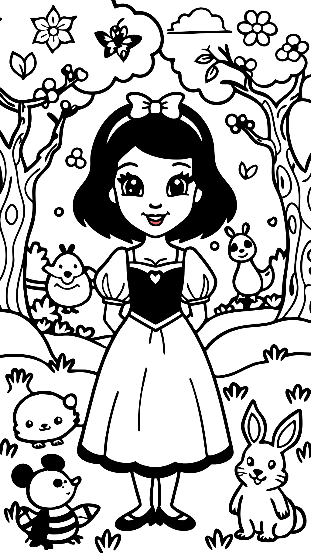 snow white coloring pages